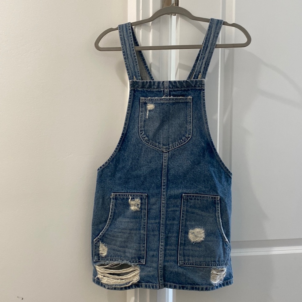 Alliance Apparel destroyed Jean skirt overalls